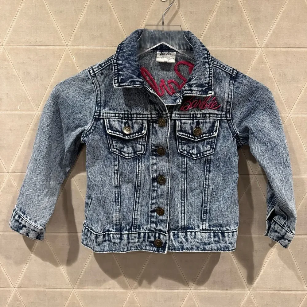 Barbie Embroidered Denim Jacket Size XS